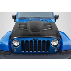 2007-2018 Jeep Wrangler Viper Look Carbon Fiber Hood - image 1