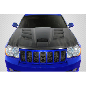 2005-2010 Jeep Grand Cherokee Carbon Creations DriTech Viper Look Hood - 1 Piece - image 1