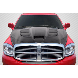 2002-2008 Dodge Ram Carbon Creations DriTech Viper Look Hood - 1 Piece - image 1