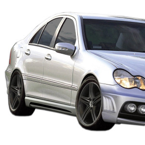 2001-2007 Mercedes C Class W203 W-1 Side Skirts Rocker Panels - 2 Piece - image 1