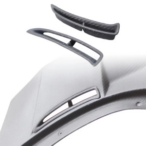ModeloDrive Carbon Fiber GT3-XL Fender Vents (rear) 2pc > Chevrolet Corvette (C6) 2005-2013 - image 1