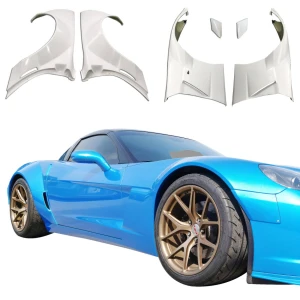 FRP GT3-XL Wide Body Fender Set 6pc > Chevrolet Corvette (C6) 2005-2013 - image 1