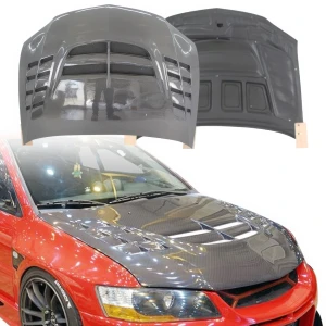 Carbon Fiber VOLT Hood > Mitsubishi Evolution EVO8 EVO9 2003-2006 - image 1