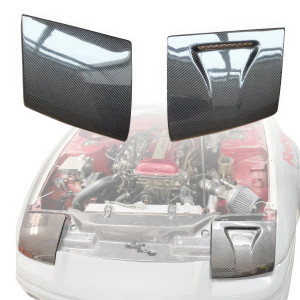 ModeloDrive Carbon Fiber NACA Single Vent Headlight Covers > Nissan 240SX 1989-1994 - image 1