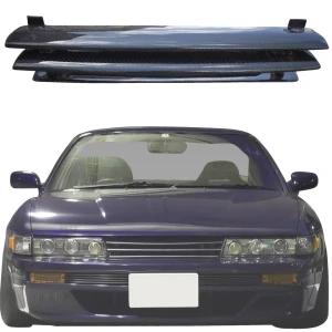 Carbon Fiber GTR Style Grille > Nissan Silvia (S13) 1989-1994 - image 1