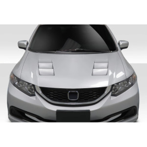2012-2015 Honda Civic 4DR Duraflex TS-1 Hood - 1 Piece - image 1