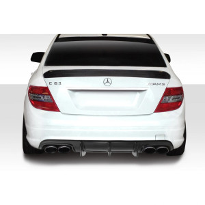 2008-2011 Mercedes C Class / C63 W204 Super Fin Rear Diffuser - 1 Piece ( fits AMG Bumper only ) - image 1