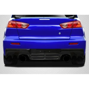 2008-2015 Mitsubishi Lancer OEM Look Carbon Fiber Rear Lip - image 1