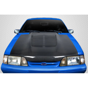 1987-1993 Ford Mustang Carbon Creations GT500 V2 Hood - 1 Piece - image 1