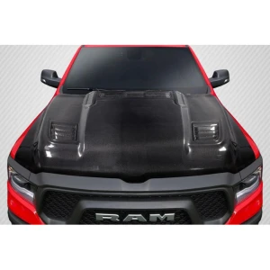 2019-2025 Dodge Ram Rebel Look Carbon Fiber Hood - image 1