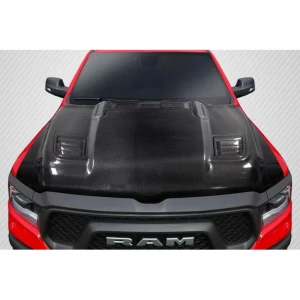 2019-2025 Dodge Ram Rebel Look Carbon Fiber Hood - image 1
