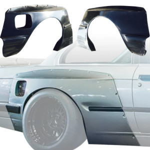 VSaero FRP TKYO Wide Body Fender Flares (rear) 75mm > BMW 318i 1984-1992> 2dr Coupe - image 1