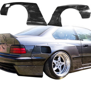 VSaero FRP TKYO Wide Body Fender Flares (rear) 2pc 70mm for BMW 318i 325i (E36) 1992-1998 > 2dr Coupe - image 1 VSaero FRP TKYO Wide Body Fender Flares (rear) 2pc 70mm for BMW 318i 325i (E36) 1992-1998 > 2dr Coupe - image 1