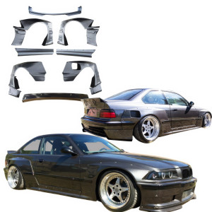 VSaero FRP TKYO Wide Body Kit 12pc w Wing > BMW 318i 325i (E36) 1992-1998 > 2dr Coupe - image 1