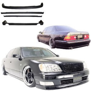 VSaero FRP FKON Body Kit 4pc > Lexus LS400 UCF21 1998-2000 - image 1