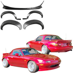 VSaero FRP TKYO Wide Body Kit w Wing 6pc > Mazda Miata MX-5 (NA) 1990-1997 - image 1