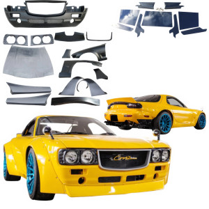 VSaero FRP TKYO Boss Wide Body Kit w Wing 17pc > Mazda RX-7 (FD3S) 1993-1997 - image 1
