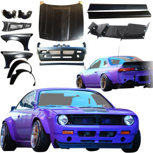 VSaero FRP TKYO Boss Wide Body Kit 15pc > Nissan 240SX (S14) 1995-1998 - image 1