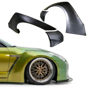 FRP LBPE v1 Wide Body Fender Flares (front) 4pc > Nissan GT-R GTR (R35) 2009-2017 - image 1