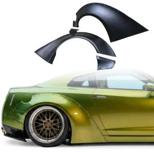 FRP LBPE v1 Wide Body Fender Flares (rear) 4pc > Nissan GT-R GTR (R35) 2009-2017 - image 1