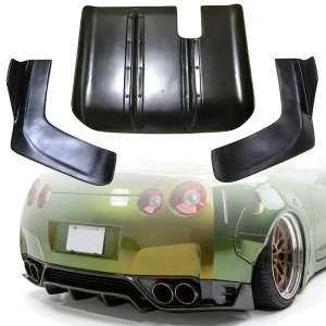 FRP LBPE v1 Valances w Diffuser 3pc > Nissan GT-R GTR (R35) 2009-2017 - image 1