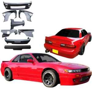 FRP TKYO v1 Wide Body Kit w Wing 10pc > Nissan Silvia (S13) 1989-1994 > 2dr Coupe - image 1