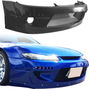 VSaero FRP TKYO Wide Body Front Bumper for Nissan Silvia (S15) 1999-2002 - image 1
