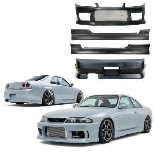 FRP MSPO v2 Body Kit 4pc > Nissan Skyline (R33) GTS 1993-1995 > 2dr Coupe - image 1