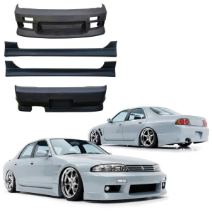 FRP MSPO Body Kit 4pc > Nissan Skyline (R33) GTS 1993-1995 > 4dr Sedan - image 1