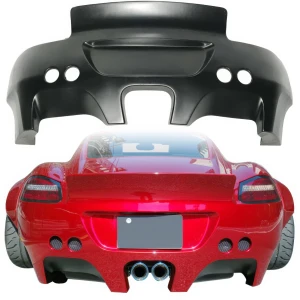 FRP TKYO v1 Wide Body Rear Bumper > Porsche Cayman (987) 2006-2008 - image 1
