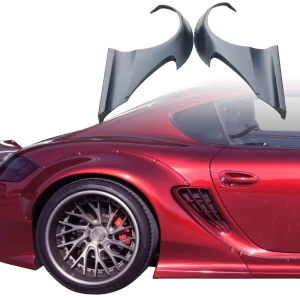 FRP TKYO v2 Wide Body Fender Flares (rear) 100mm > Porsche Cayman (987) 2006-2008 - image 1