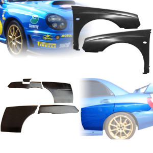 VSaero FRP LSPO WRC Wide Body Fenders 7pc > Subaru Impreza WRX 2002-2003 > 4dr Sedan - image 1