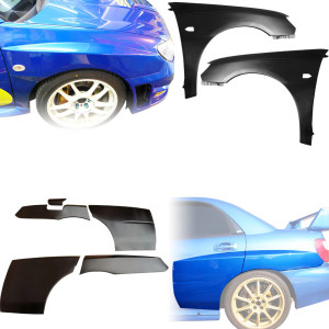 VSaero FRP LSPO WRC Wide Body Fenders 7pc > Subaru Impreza WRX 2006-2007 > 4dr Sedan - image 1