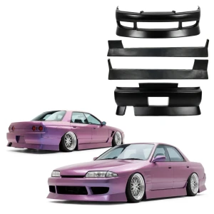 FRP URA Body Kit 4pc > Nissan Skyline (R32) GTS 1990-1993 > 4dr Sedan - image 1