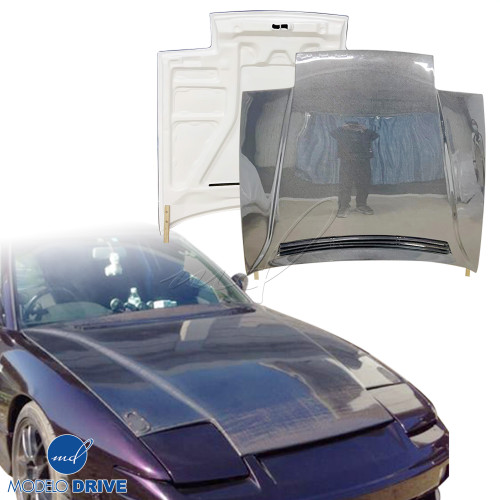 ModeloDrive Carbon Fiber ORI v2 Hood > Nissan 240SX 1989-1994 - image 1