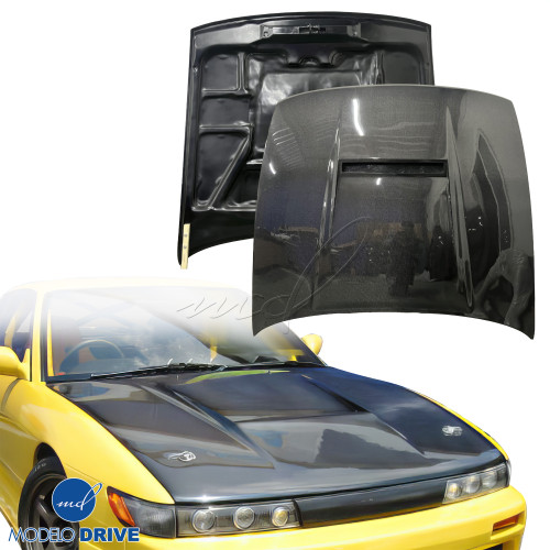 ModeloDrive Carbon Fiber MSPO Hood > Nissan Silvia (S13) 1989-1994 - image 1