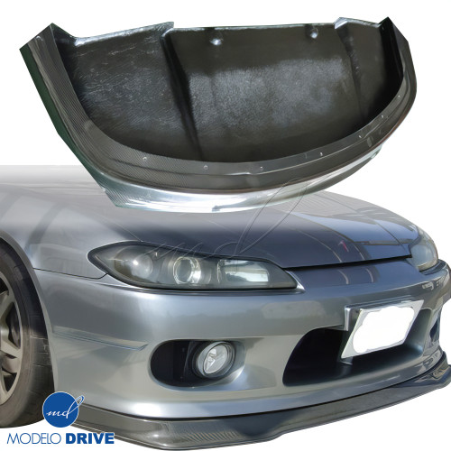 ModeloDrive Carbon Fiber AFLU Front Lip Diffuser > Nissan Silvia S15 1999-2002 - image 1
