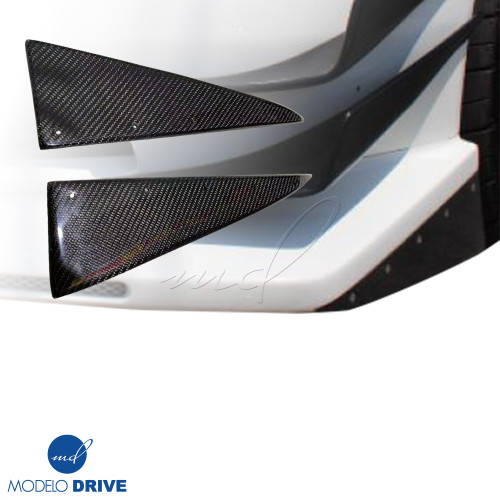 ModeloDrive Carbon Fiber VOLT Triangle Bumper Trim > Mitsubishi Evolution EVO8 EVO9 2003-2006 - image 1