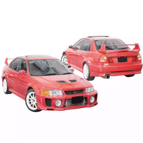 ModeloDrive FRP EVO5 Wide Body Kit w Hood > Mitsubishi Evolution EVO5 EVO6 1998-2001 - image 1