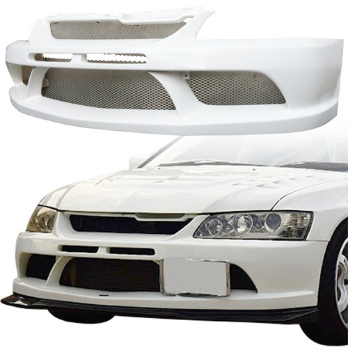 ModeloDrive FRP VAR V2 Front Bumper /w Lip > Mitsubishi Evolution 8 9 2003-2006