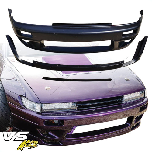 VSaero FRP TKYO v3 Wide Body Front Bumper 3pc > Nissan Silvia S13 1989-1994 > 2/3dr - image 1