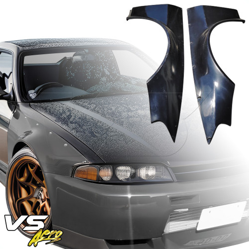 VSaero FRP TKYO Wide Body Fender Flares (front) 65mm > Nissan Skyline R33 1995-1998 > 2dr Coupe - image 1