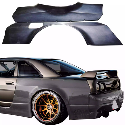 VSaero FRP TKYO Wide Body Fenders (rear) 90mm > Nissan Skyline R33 1995-1998 > 2dr Coupe - image 1