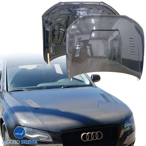 ModeloDrive Carbon Fiber VVV Hood > Audi A4 2009-2012 - image 1