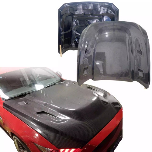 ModeloDrive Carbon Fiber SSH Cowl Hood > Ford Mustang 2015-2017 - image 1