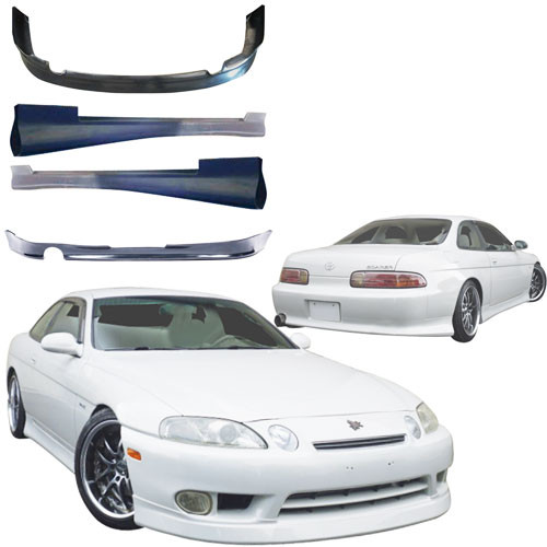 KBD Urethane VTX Style 4pc Lip Body Kit > Lexus SC 1997-2000