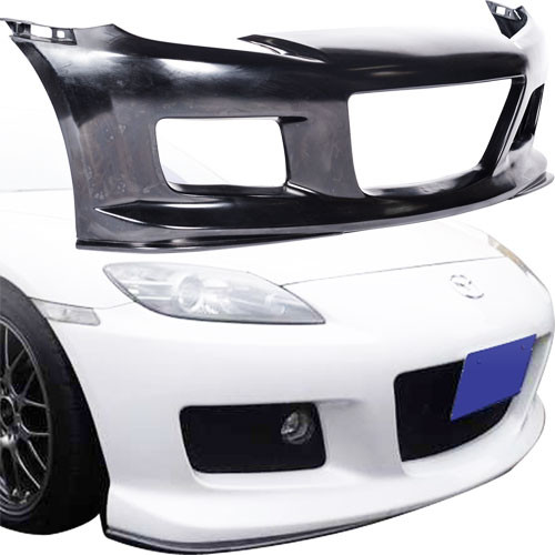 KBD Urethane MS Style 1pc Front Bumper > Mazda RX8 2004-2008