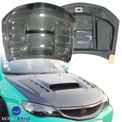 ModeloDrive Carbon Fiber VAR V2 Hood > Subaru WRX STi (GVB) 2011-2014 > 5dr Hatch - image 1