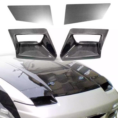 ModeloDrive Carbon Fiber SMAD Headlight Housings 4pc > Nissan 240SX 1989-1994> 2/3dr - image 1