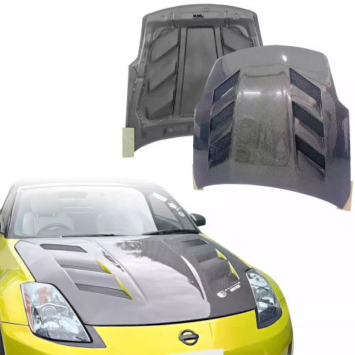 ModeloDrive Carbon Fiber AMU v1 Hood > Nissan 350Z Z33 2003-2006 - image 1